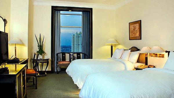 Ada juga tipe Tower Room dengan ranjang double seperti ini. Penampakannya elegan. Harganya mulai dari Rp 600 ribuan hingga Rp 60 jutaan per malam. (dok. The Media Hotel) Ada juga tipe Tower Room dengan ranjang double seperti ini. Penampakannya elegan. Harganya mulai dari Rp 600 ribuan hingga Rp 60 jutaan per malam. (dok. The Media Hotel)