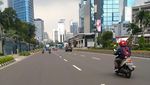 Imbas Corona, Jalan di Jakarta Lengang