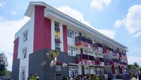 Suasana Rusunawa Mahasiswa IAIN Tulungagung yang akan dijadikan sebagai rumah sakit darurat penanganan pasien corona, Selasa (24/3/2020). ANTARA FOTO/Destyan Sujarwoko