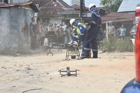 Cegah Corona, 3 Wilayah di Pekanbaru Disemprot Disinfektan Pakai Drone
