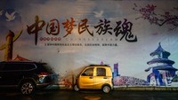 Suasana Kota Beijing, China, yang sepi karena wabah COVID-19 yang telah menewaskan 3.200 lebih korban jiwa sehingga harus di lockdown selama dua bulan. Getty Images/Kevin Frayer.