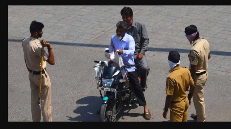 Ribuan pengendara di tilang karena langgar lockdown Ribuan pengendara di tilang karena langgar lockdown