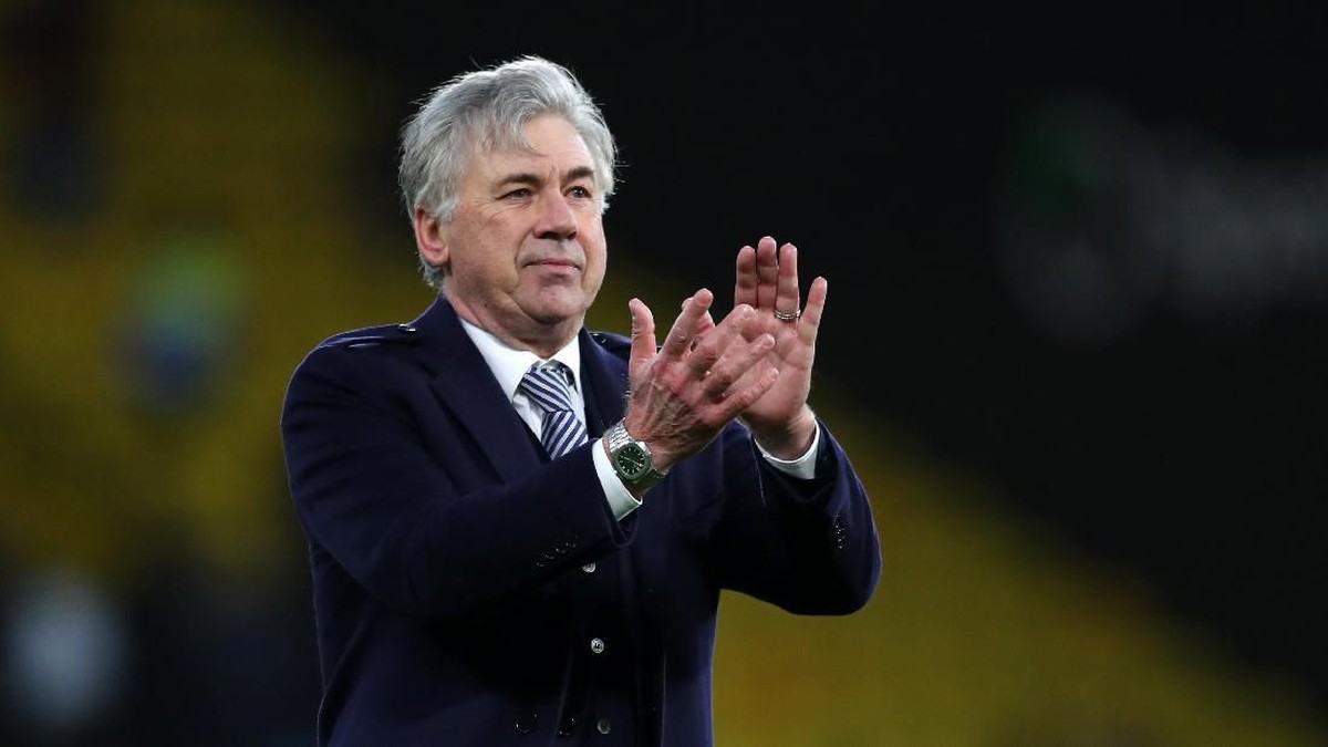Carlo Ancelotti menyadari Everton butuh lebih dari 100% untuk kalahkan Liverpool. (Foto: Getty Images/Catherine Ivill)