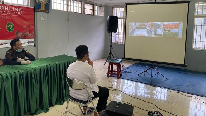 Suasana SIdang Online di Kejati DKI