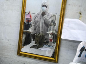 Mantap! Pria di Sukabumi Bikin APD Murah Lawan Corona