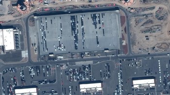Kondisi area parkir yang sepi di Bandara Internasional Salt Lake City, 5 Maret 2020 Foto: Maxar Technologies