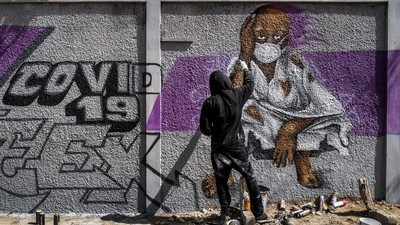 Cara Kreatif Warga Dunia Kampanyekan Pencegahan Corona Lewat Mural