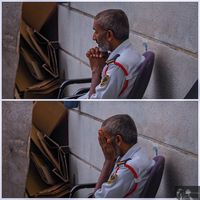 Viral Foto Haru Satpam Stasiun LRT Berdoa, Tak Bisa WFH Saat Pandemi Corona