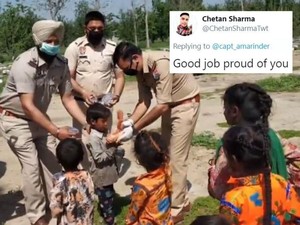 Polisi di India Borong Sayuran di Pasar Untuk Dibagikan Gratis
