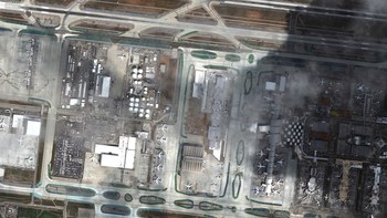 Bandara Internasional Los Angeles, 17 Maret 2020.  Foto: Maxar Technologies