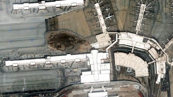 Bandara Salt Lake City, 16 Maret 2020. Foto: Maxar Technologies