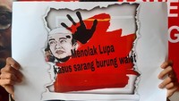 Mereka juga meminta kasus sarang burung walet kembali dibuka. Keadilan juga harus ditegakan untuk para korban sarang burung walet yang mana Novel Baswedan menjadi tersangka dugaan penganiayaan dalam kasus tersebut. Foto: dok. GAI