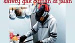 Kocak! Begini Jadinya Ketika Masak Harus Pakai Safety First