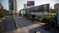 Suasana jalan yang sepi di Bangkok Thailand. Getty Images/Lauren DeCicca.