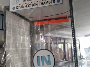 Kurangi Penyebaran Corona, Mahasiswa UNS Bikin Bilik Disinfektan