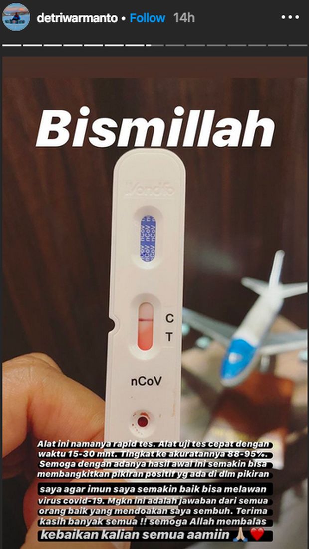 Ini Kegiatan Detri Warmanto Isolasi Diri Setelah Dinyatakan Positif Corona