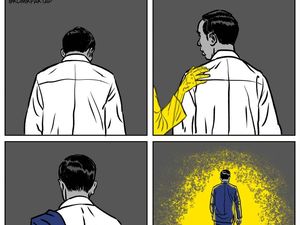 Haru! Komik Faktap Gambar Perjalanan Doa Ibunda di Jalan Terang Jokowi