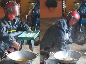 Kocak! Begini Jadinya Ketika Masak Harus Pakai Safety First