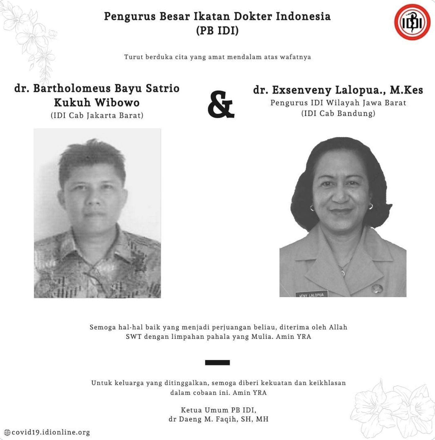 Kabar Duka: 2 Dokter di DKI & Jabar Meninggal Akibat Covid-19