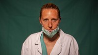 Berikutnya ada ahli imunologi di COVID 3 Spoke Clinic di Roma. Ia adalah dokter Marta Catoni, 33. AP Photo/Domenico Stinellis.