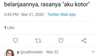 Pulang dari pasar bawa belanjaan, rasanya aku kotor. Wah kayaknya jadi banyak yang sering mandi nih. Foto: twitter