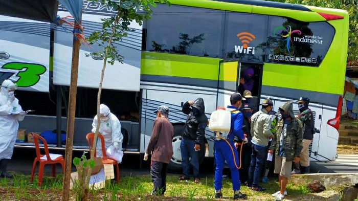 Bus dari Jakarta Tiba di Ciamis Terkait Corona