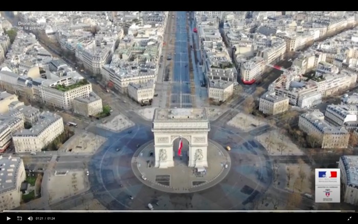 Paris Prancis saat Lockdown Corona Suasana Paris di hari ke-11 lockdown karena pandemi Corona.