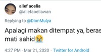 Hindari makan di luar rumah, kalau nekat juga ya mungkin perasaannya akan seperti ini. Foto: twitter