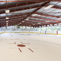 Nah, fasilitas lain yang nggak kalah heboh adalah arena ice skating pribadi. Di sini, juga bisa dipakai untuk permainan es hoki. (Foto: Dok. REX Real Estate via Business Insider)