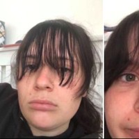 Kalau wanita yang satu ini ingin memotong poninya agar terlihat lebih segar dan rapih. Tapi kenyataannya ternyata memotong poni sendiri tidak mudah ya. Lihat saja poninya malah terlihat seperti membentuk pinggiran segitiga. (Foto: Twitter)