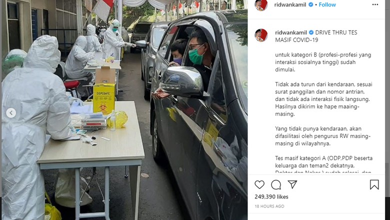 Drive-thru tes corona di Bogor Drive-thru tes corona di Bogor