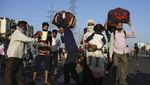 Ribuan Warga India Tinggalkan New Delhi di Tengah Lockdown Corona