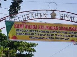 Viral Spanduk Tolak Jenazah Korban Corona di Medan, Camat Beri Penjelasan