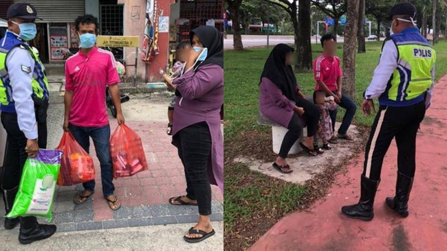 5 Momen Polisi Beri Makanan untuk Kakek hingga Kucing yang Terdampak Corona