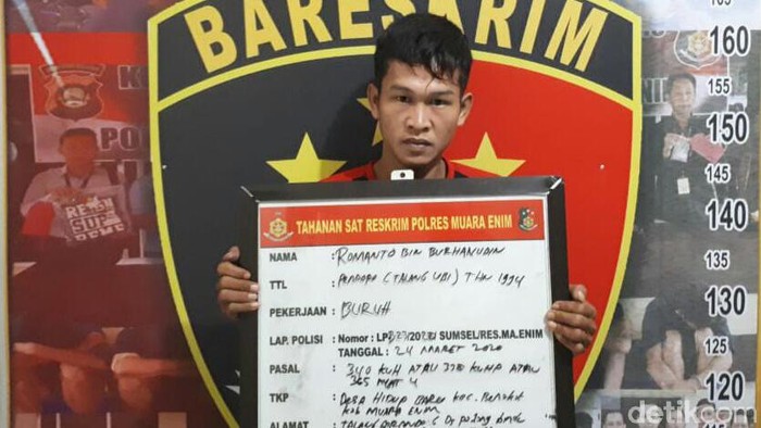 Berdalih Dendam Istri Diselingkuhi, Romanto Bunuh dan Curi Motor Tetangga (dok. Istimewa)