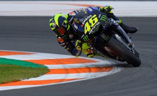 Monster Energy Yamaha's Italian rider Valentino Rossi rides during the MotoGP race of the MotoGP Valencia Grand Prix at the Ricardo Tormo racetrack in Cheste near Valencia, on November 17, 2019. (Photo by JOSE JORDAN / AFP)