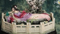 Karya-karya yang telah dibuat oleh Zhou Yi sebagian besar menampilkan unsur budaya China dan seni tradisionalnya. Foto: Instagram @skzhouyi