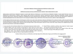 Pemerintah Aceh Terbitkan Maklumat Batas Jam Aktivitas Warga di Luar Rumah