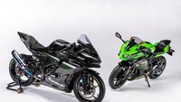 Kawasaki Ninja 250 4 silinder alias Ninja ZX-25R diperkenalkan pada ajang Tokyo Motor Show 2019 lalu. Seperti apa beda Ninja ZX-25R versi standar dengan versi balapnya?Foto: Kawasaki