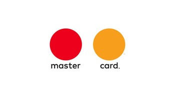 Logo MasterCard pun dibikin melakukan social distancing (Jure Tovrljan/Hyebeast)