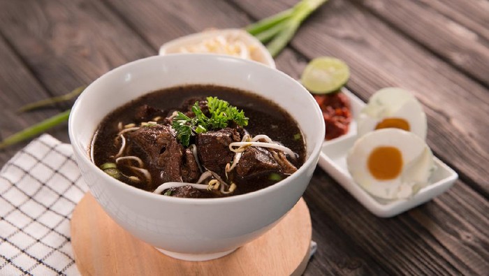 Rawon. traditional Indonesian beef black soup culinary