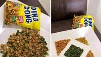 Kacang campur ini paling enak dimakan sebagai camilan. Tapi demi menghabiskan waktu di rumah, netizen ini sengaja memisahkan kacang sesuai jenisnya.  Foto: istimewa
