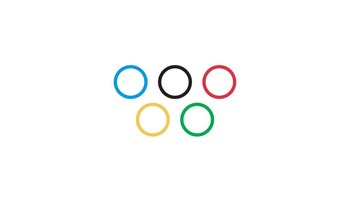 Logo Olimpiade juga dibikin social distancing (Jure Tovrljan/Hyebeast)