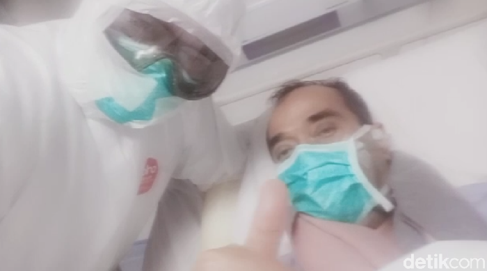 Menhub Budi Karya Sumadi berkirim kabar via video, masih dirawat do RSPAD Jakarta karena positif Corona.