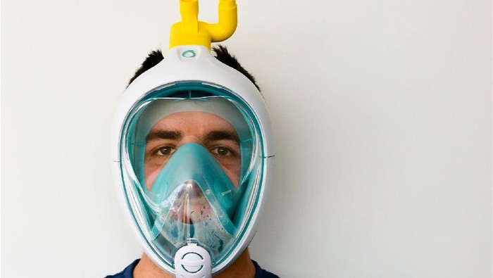 ventilator dari masker snorkeling bikinan Isinnova
