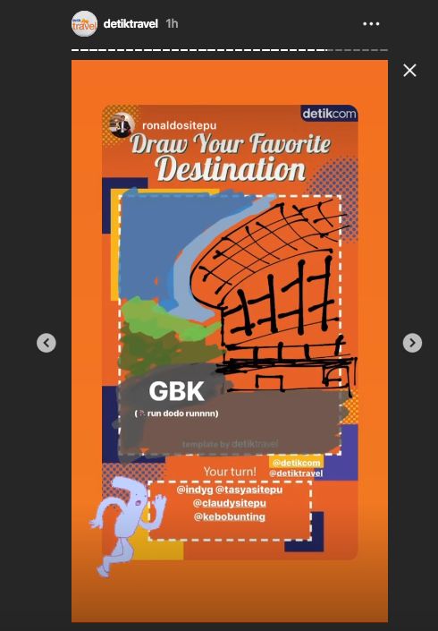 Ketimbang Gabut, Yuk Ikutan Gambar Destinasi Favorit di Instastory