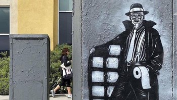 Mural terkait pencegahan penyebaran virus Corona juuga menghiasi salah satu bangunan di kawasan Los Angeles, Amerika Serikat. Seperti diketahui, AS kini menjadi salah satu negara dengan jumlah kasus virus Corona yang cukup tinggi. Istimewa/Dok. Boredpanda.