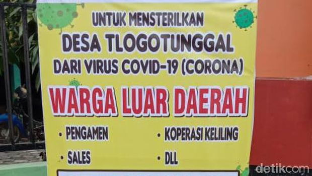 Tangkal Corona, Sejumlah Desa di Rembang Terapkan Karantina Wilayah 