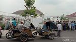 Imbas Corona, Tukang Becak di Medan Sambangi Rumdin Gubernur
