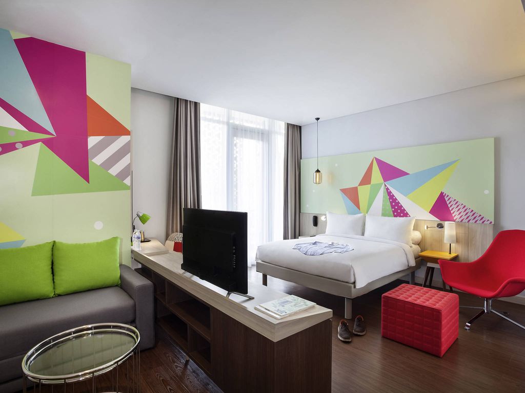 Salah satu kamar di Hotel Ibis Style Sunter. 